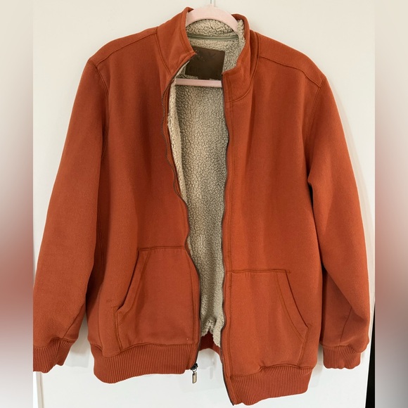 Other - Outdoor Life Rust Orange Jacket w/ Sherpa Lining Fleece Zip Up warm &cozy Y2K.